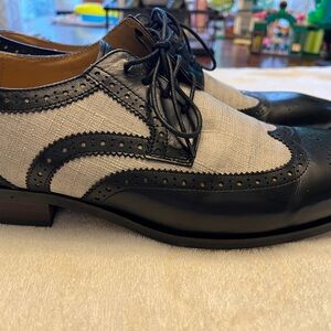 Classic Black and White Men's Oxford Shoes Stacey Adams 12 M